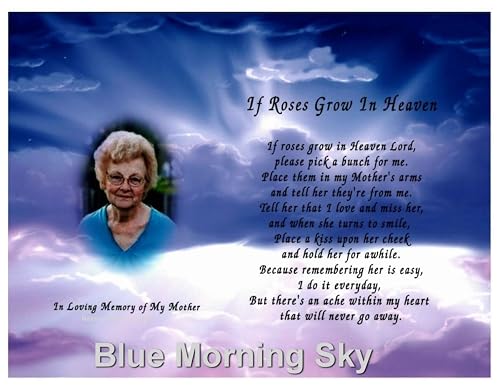 Amazon Com 14 Inch X 11 Inch Personalized Bereavement Memorial Gift If Roses Grow In Heaven Or If Tears Could Build A Stairway Poem Gift For A Mother Father Aunt Uncle Granparent Art Backgrounds