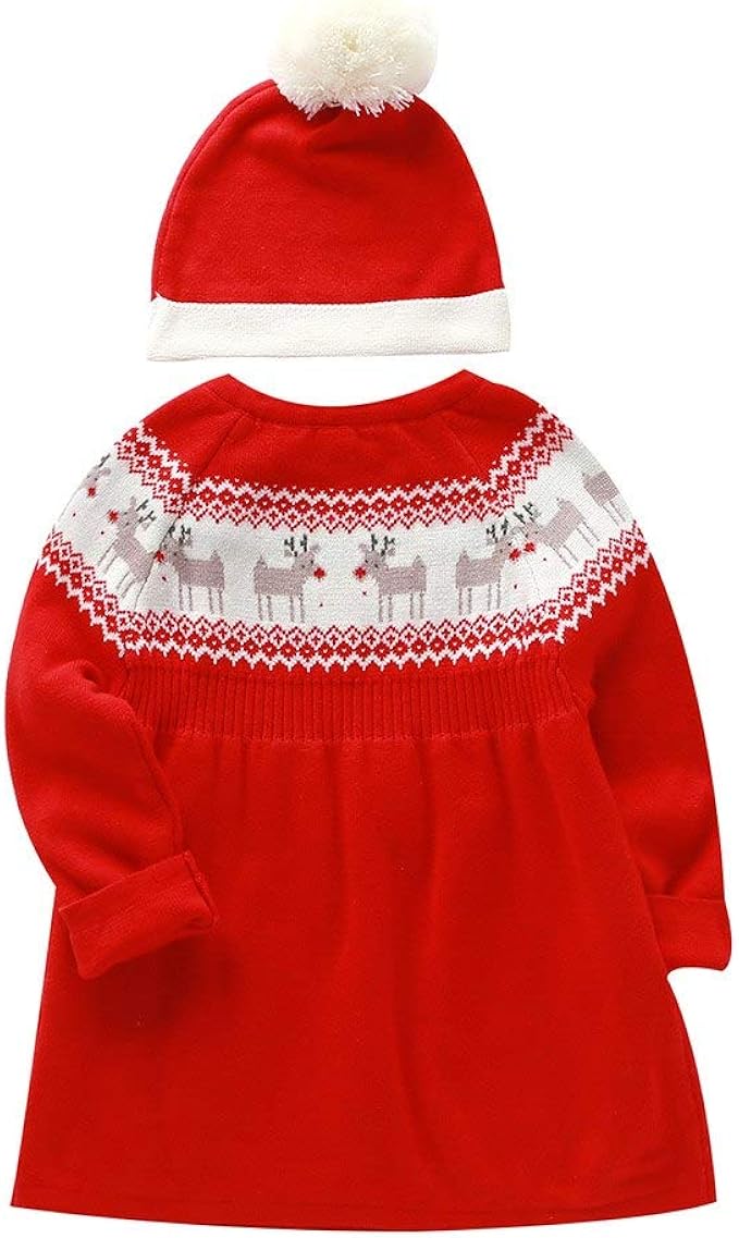 baby girl red sweater dress