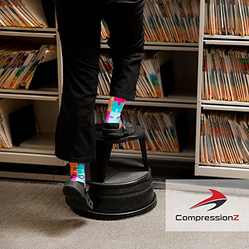 image for CompressionZ Fun Compression Socks for Women & Men - Improves Circulat