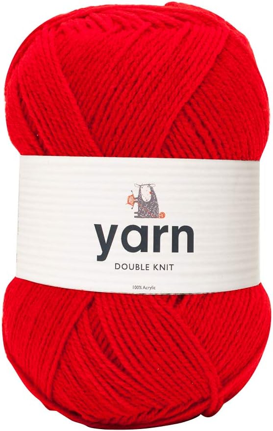 Korbond 100g Red DoubleKnit Acrylic (Available in 27 Colours