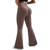 OMKAGI Fleece Lined Flare Leggings for Women Butt Lifting High Waisted Yoga Pants