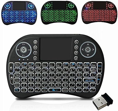 Backlit Mini Keyboard Touchpad Mouse AMGUR Mini Wireless Keyboard With Touchpad and Multimedia Keys for Android TV Box HTPC PS3 XBOX360 Smart Phone Tablet Mac Linux Windows OS