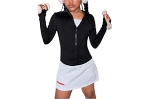 OYOANGLE Girl's Zip Up Mock Neck Long Sleeve Athletic Yoga Jacket Workout Sports Lightweight Jackets