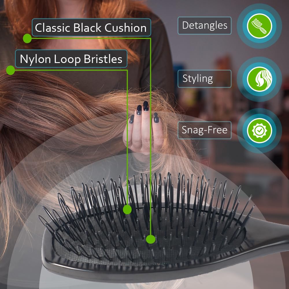 One Twenty Three Loops - Loop Brush - Safe for Hair Extensions, Weaves and Wigs