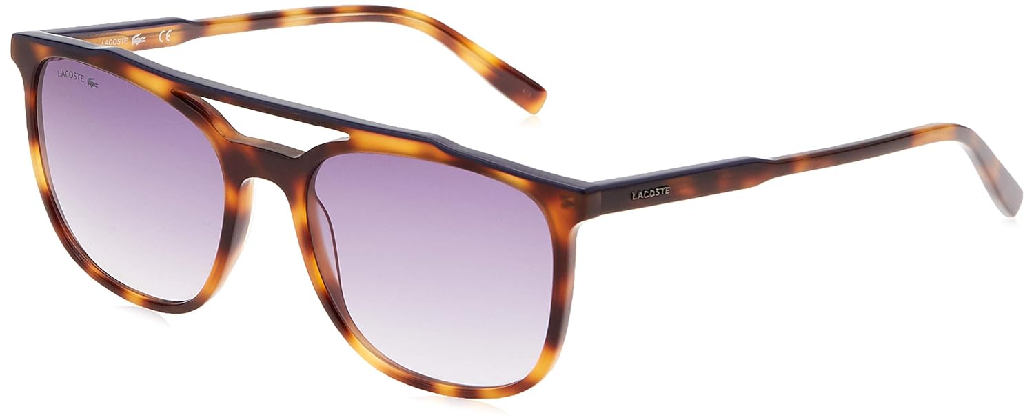 Buy Lacoste Men's L924S Rectangular Sunglasses, Brown, 55/19/145 at