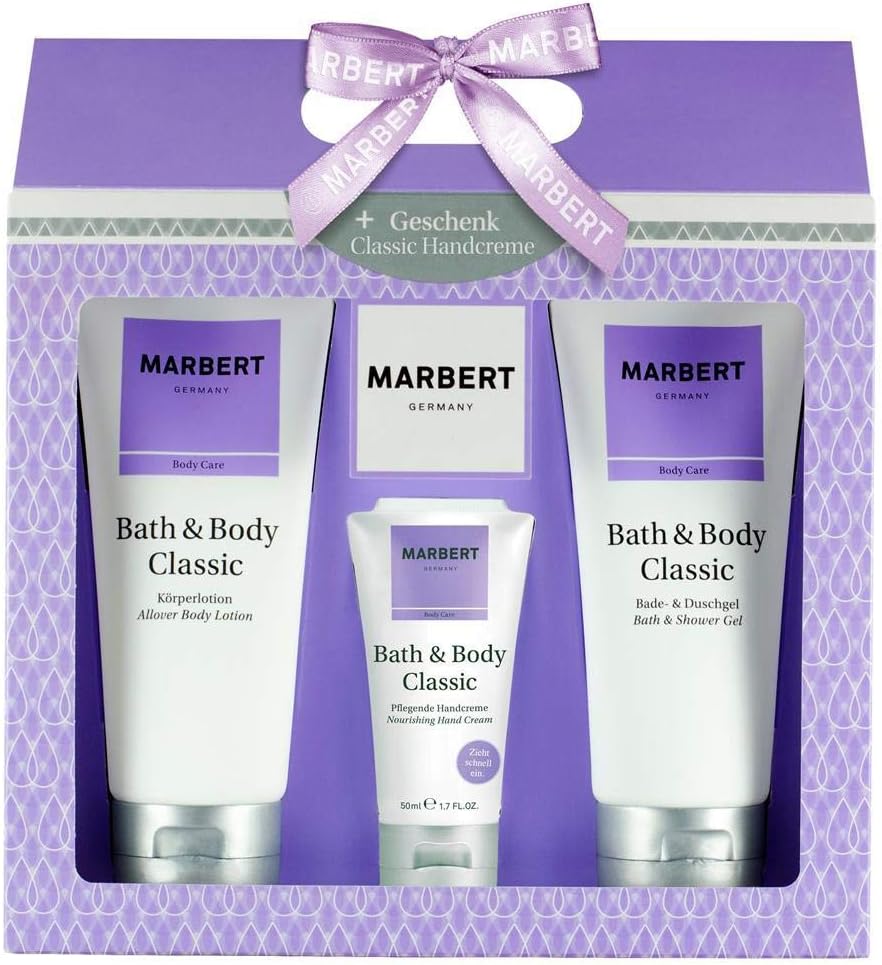 Marbert Bath & Body Classic Set - Skincare Face Neck Cream Application