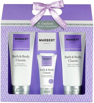 Marbert Bath & Body Classic Set - Skincare Face Neck Cream Application