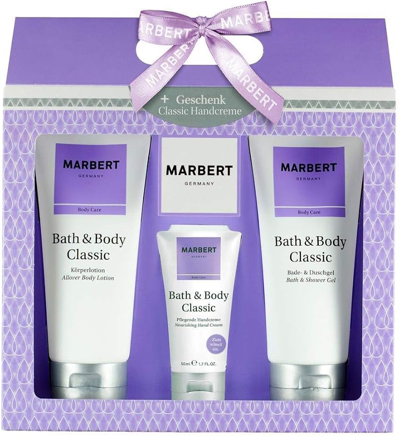 Marbert Bath & Body Classic Set - Skincare Face Neck Cream Application