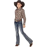 Shyanne Girls' Light Embroidered Faux Flap Pocket Bootcut Jeans - 81361-Big