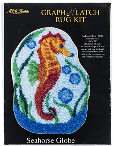 Shaped Latch Hook Kit 20"X27"-Seahorse Globe