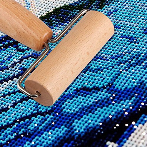 5D Diamond Painting Tool Wooden Roller, Accessories for DIY Kit Rhinestone Embroidery Sticking Tightly for Kids Adults