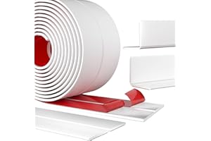 alophoty Flexible Wall Corner Protector, Peel and Stick Wall Molding Trim, Rubber Self Adhesive Molding Trim for Wall Corner Guard, Edge Protector, Ceiling, Countertop, 1.6 in x 20 Ft