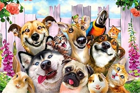 Regali Di Natale Carini.Puzzle 1000 Pezzi 50 70cm Cani E Gatti Carini 3d Puzzle Classico Diy Regali Di Natale Decorazioni Per La Casa Amazon It Casa E Cucina