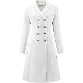 Hobemty Women's Tweed Blazer Dress Collared Double Breasted A-Line Formal Work Dresses