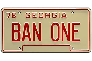 Celebrity Machines | Smokey and The Bandit | BAN ONE | Vanity Plate, Stamped Aluminum, Metal Decorative Tag, Corrosion Resistant, Quality Novelty Sign, Wall Decoration, Wall Hanging