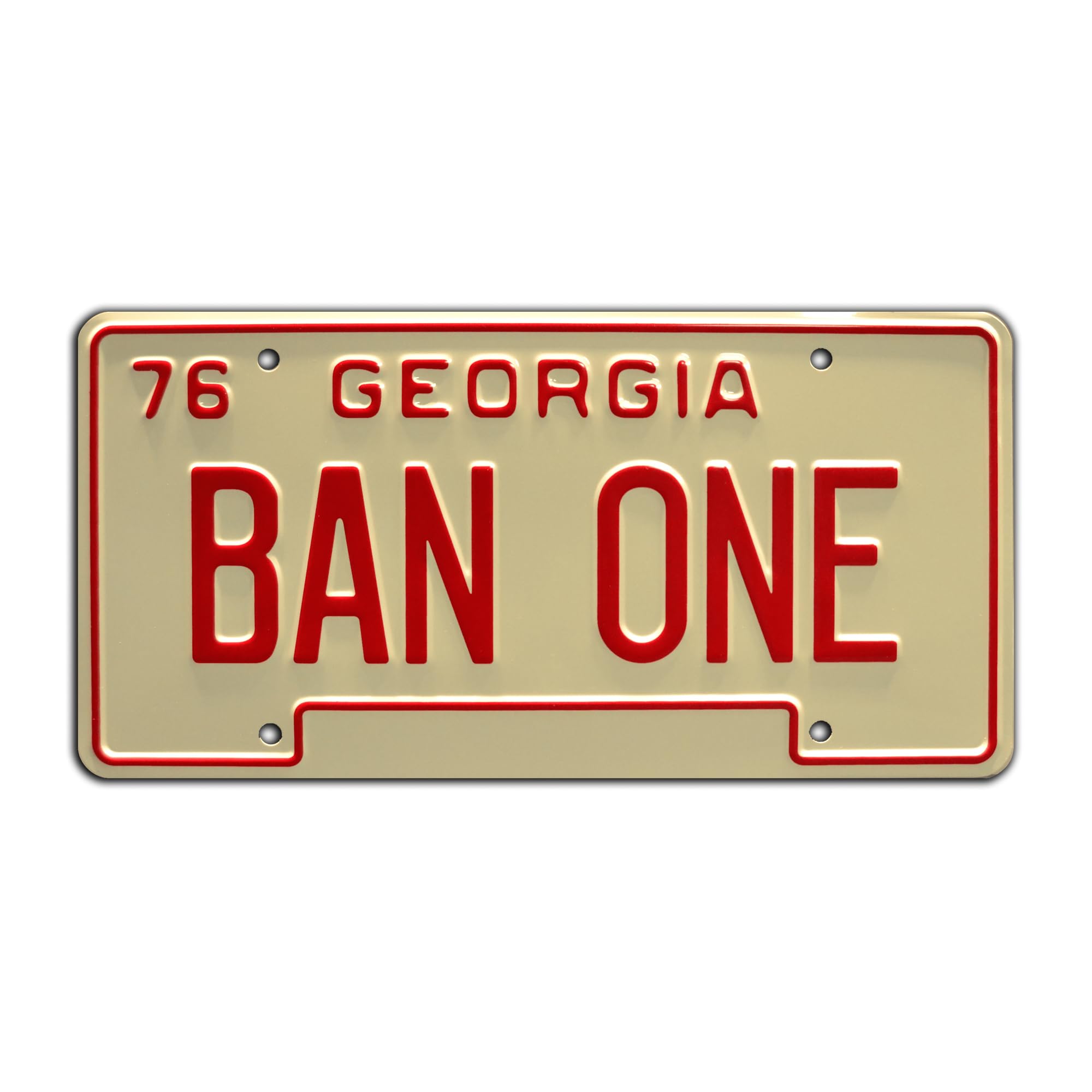 Celebrity Machines Smokey and the Bandit | 1977 Trans Am | SA BAN ONE | Metal Stamped Vanity Prop License Plate