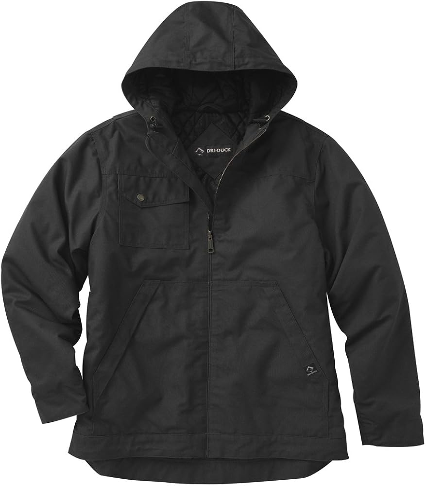 DRI Duck Men's 5065 Yukon Hooded Water Resistant Work Jacket: Clothing