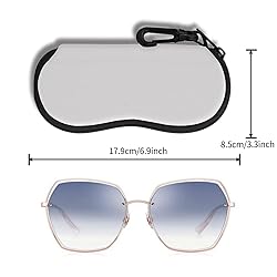 Hion Eyeglass Case Sunglasses Soft Pouch with Belt