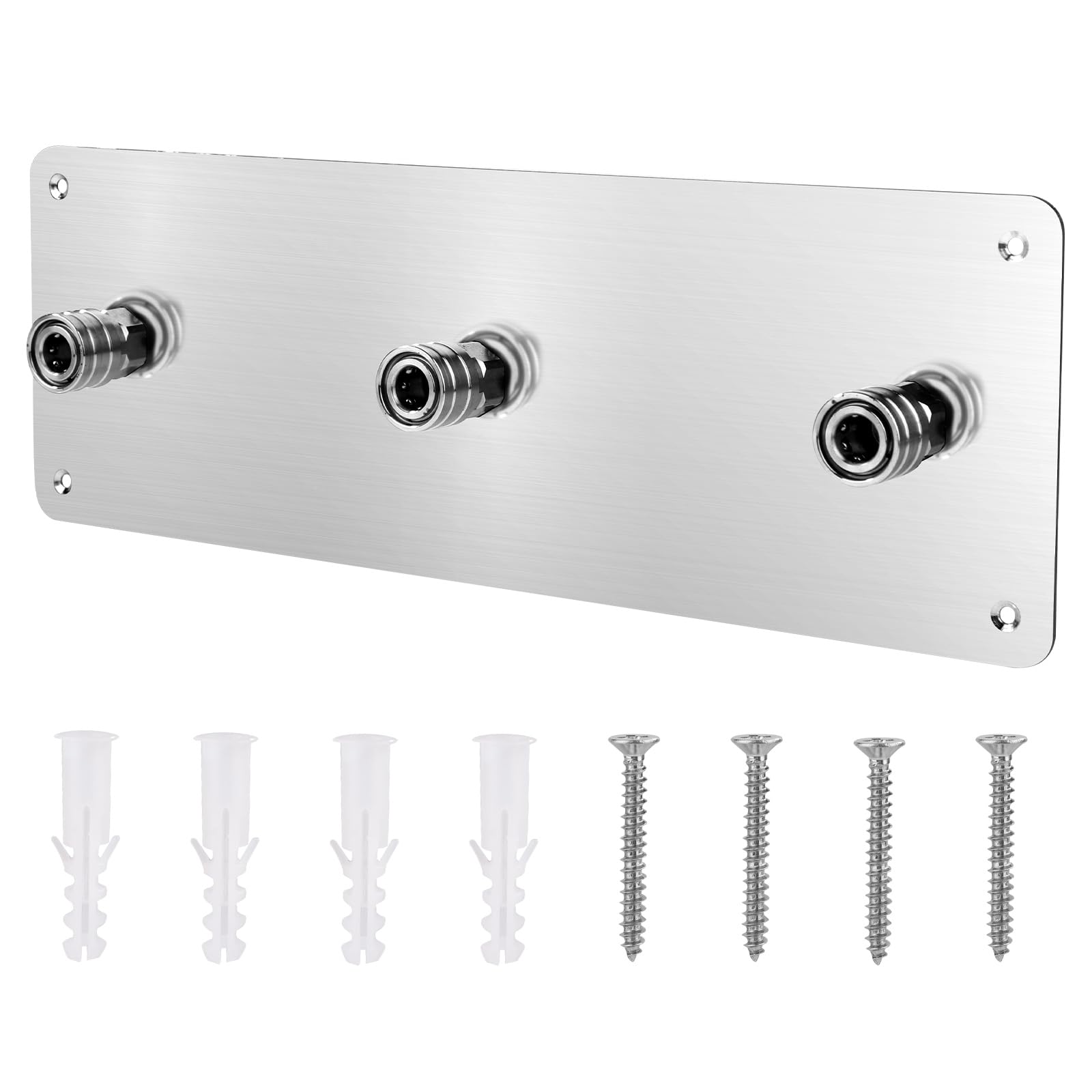 Pressure Washer Snow Foam Cannon Holder, Stainless Steel Pressure Washer Nozzle Tip Holder for 1/4" Interface Wall-Mounted Pressure Washer Gun Tool Holder Pressure Washer Accessories Storage