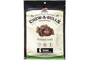 REDBARN PET PRODUCTS Redbarn Chew-A-Bulls, 6 Pack – Large Toad Shape Dog Dental Treats – Daily Oral Care with Fun Ridges & Grooves, All Natural Ingredients, Highly Digestible Chews & Low in Fat