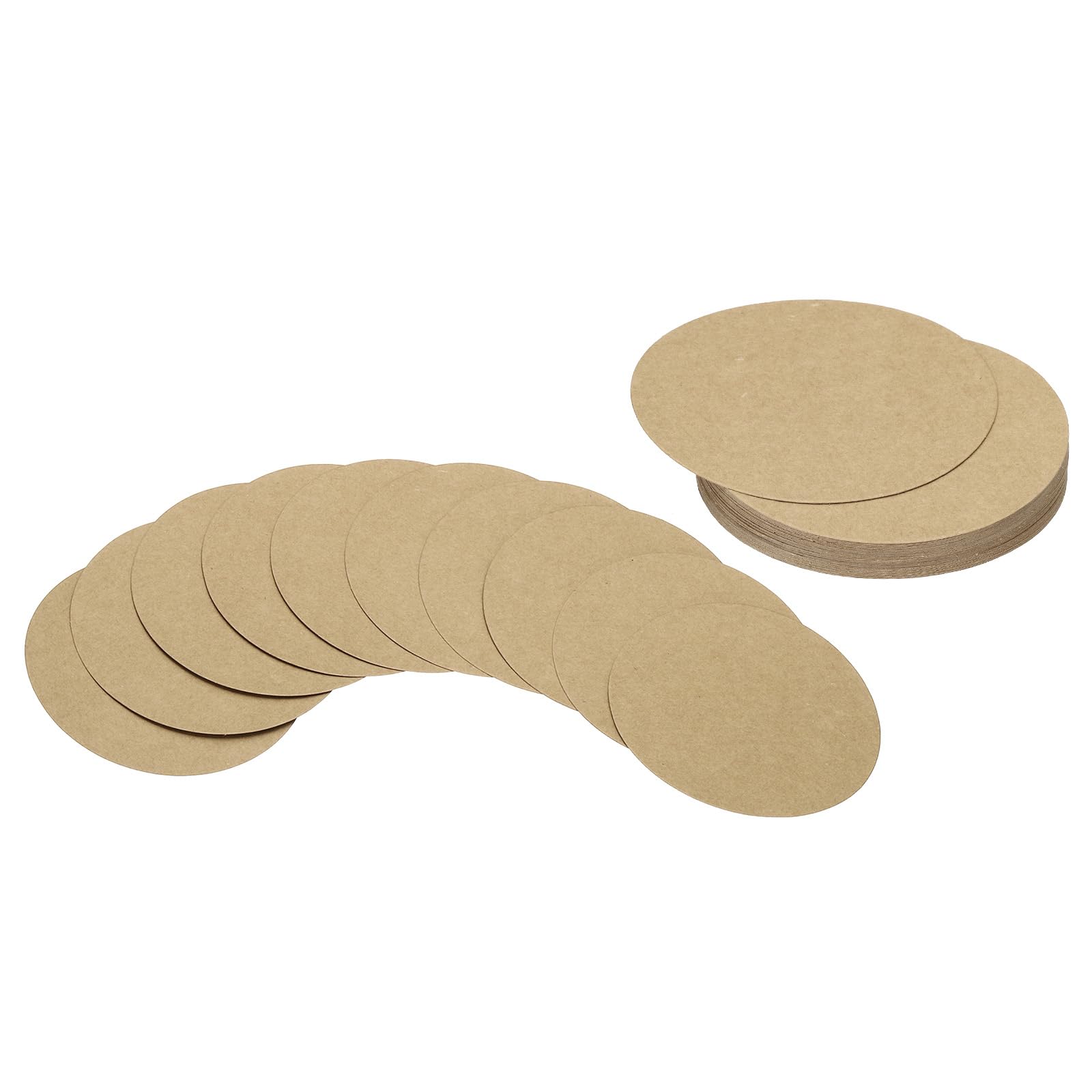 PATIKIL 4inch Circle Card Stock, 36Pcs Round Shape Cutouts Paper Thick Cardstock Coaster for DIY Craft Projects Classroom Bulletin Board Decor, Kraft Color