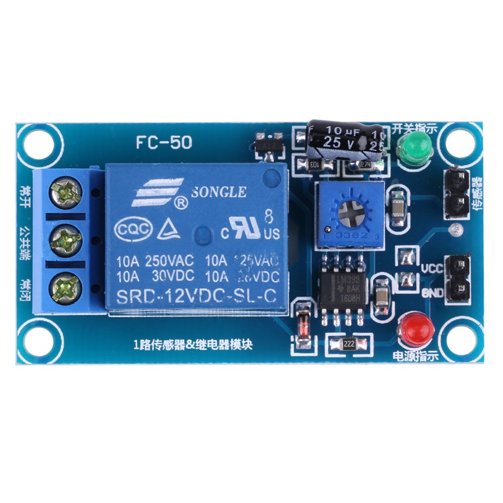 Akozon DC12V Soil Moisture Sensor Relay Control Module Soil Moisture Meter Automatic Watering Switch for Garden Plant Care Automatic Watering System - Image 3