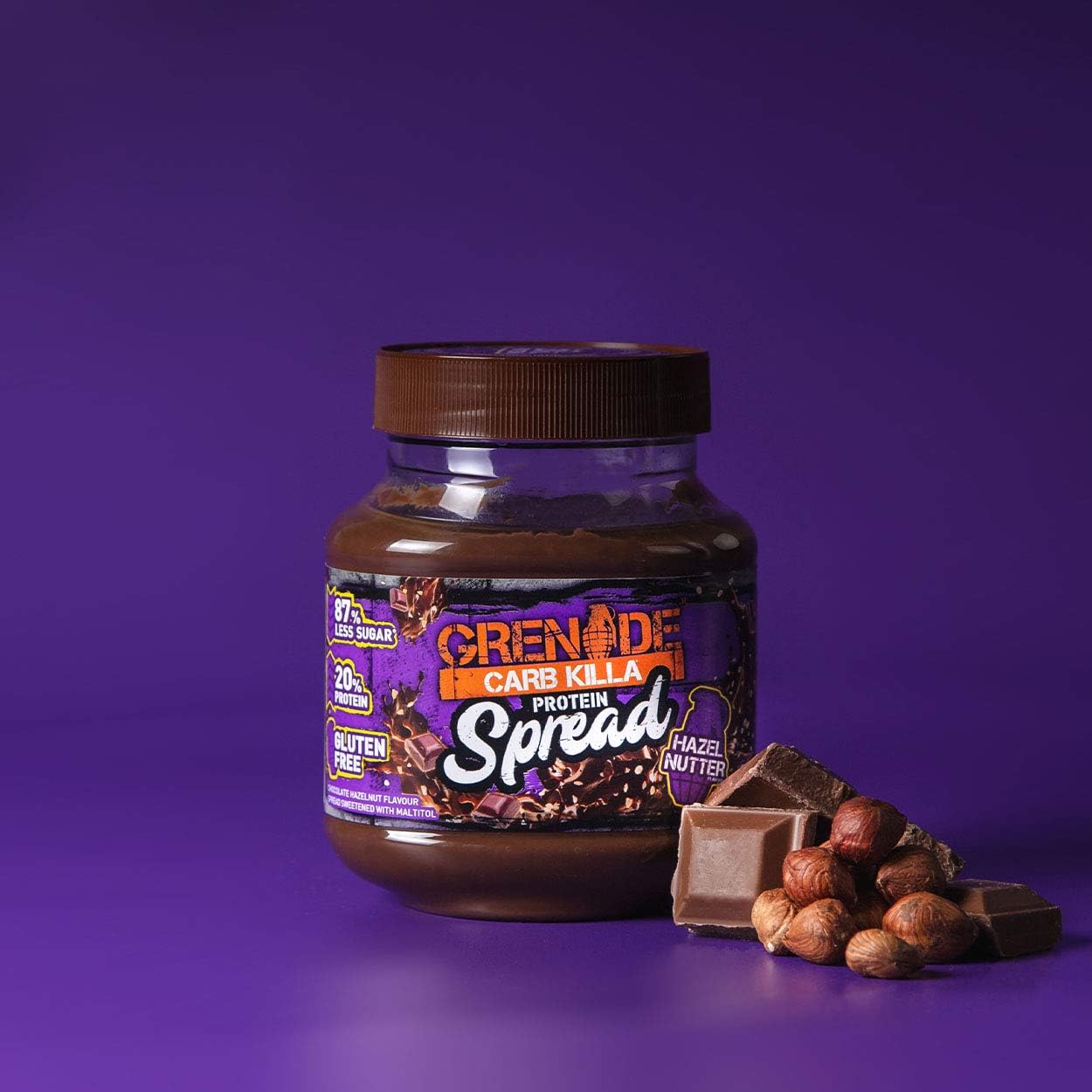 Grenade Hazel Nutter Protein Spread, 1 x 360 g Jar, Brown, 360 g (Pack of 1) - Image 4