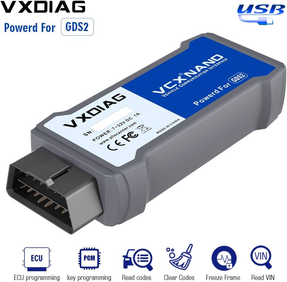 VXDIAG VCX NANO Multiple GDS2 and TIS2WEB Diagnostic/Programming System for GM/Opel USB/WIFI Version (USB Version)