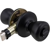 Global Link RV Interior Privacy Door Knob, Matte Black