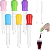 Oslynia 6 Pcs Pipette, 5ml Silicone Plastic Dropper Bottle, Suitable for Feeding Pipette Baby, Eye Dropper, Droppers for Liqu