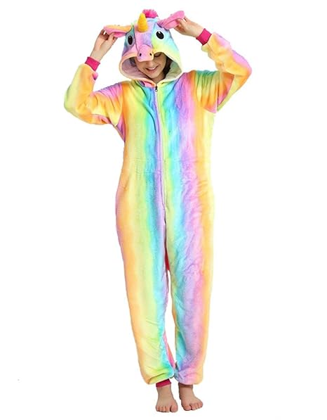 Kenmont Jumpsuit Jogger Jogging Anzug Trainingsanzug Sportkleidung Tier Cartoon Einhorn Pyjama Overall Kostüm Sleepsuit Cospl