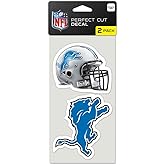 NFL Detroit Lions Perfect Cut Decal (Set of 2), 4" x 4"
