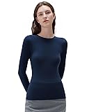 SUUKSESS Cloud Cashmere Women Crew Neck Fitted Long