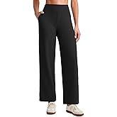 G4Free EverGoing Wide Leg Ankle Pants for Women 7/8 Length Yoga Dress Pants High Waist Stretch with Pockets Casual Work