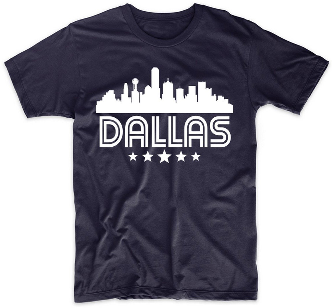 Dallas Shirt Dallas Texas Skyline Retro Style T Shirt 6070 Jznovelty