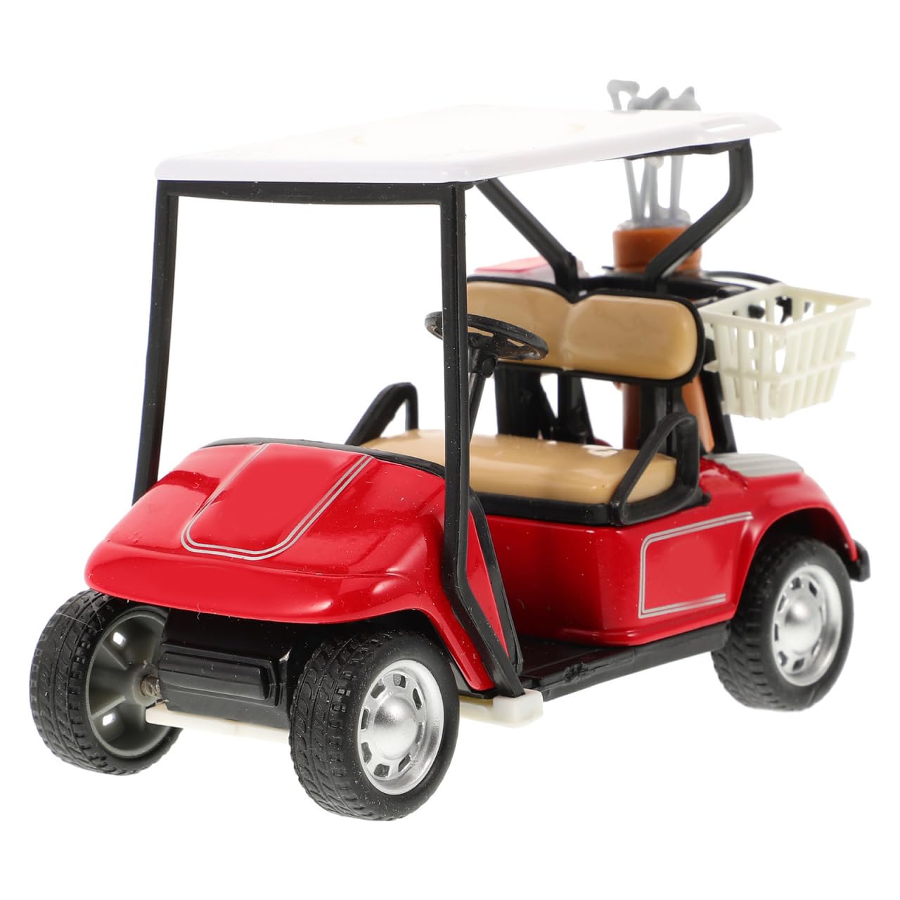HOOTNEE Golf Cart Model Golf Cart Cake Toppers Desktop Pullback Car Christmas Model Car Golf Cart Golf Cart Miniature Pull Back Vehicles Golf Cart Toy Red Alloy Vintage Child Toy Car