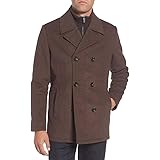 Kenneth Cole New York Men's Wool-Blend Coat with Bib
