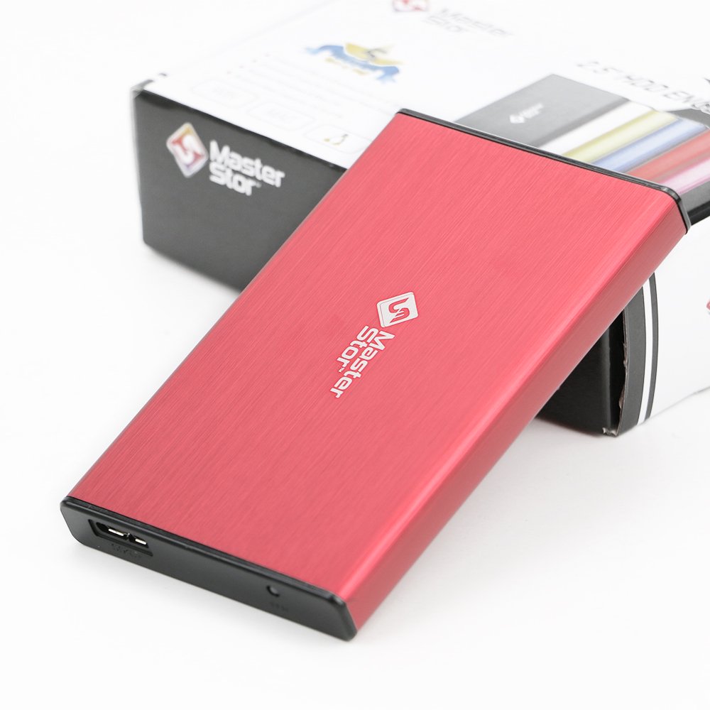 Masterstor 120 GB One Touch Backup Portable Hard Drive USB 3.0 SATA Super-Fast 2.5 inch Hard Drive for Laptop External Hard Disk Drive Red
