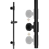 KES 30-Inch Matte Black Shower Slide Bar with Adjustable Handheld Shower Head Holder for Bathroom Wall Mount 18/8 Stainless Steel, F209S78-BK