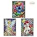 Hartop 5D Full Drill Diamond Paint Kit, DIY Diamond Rhinestone Painting Kits for Adults and Beginner,Embroidery Arts Craft Home Decor 12 x 16 Inch(3 Pack of Princess Mermaid Stitch)