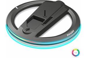 AJKTHGE RGB Vertical Stand for PS5/PS5 Slim/PS5 Pro Console – Compatible with PS5/PS5 Slim/PS5 Pro Disc and Digital Edition, LED RGB Base Stand with 14 Light Modes (Black)