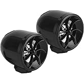 Aramox Motorcycle Speaker Radio 12V Motorcycle Speaker Music Player Sound Audio Stereo Amplifier System High Power Loudspeaker with Light Effect