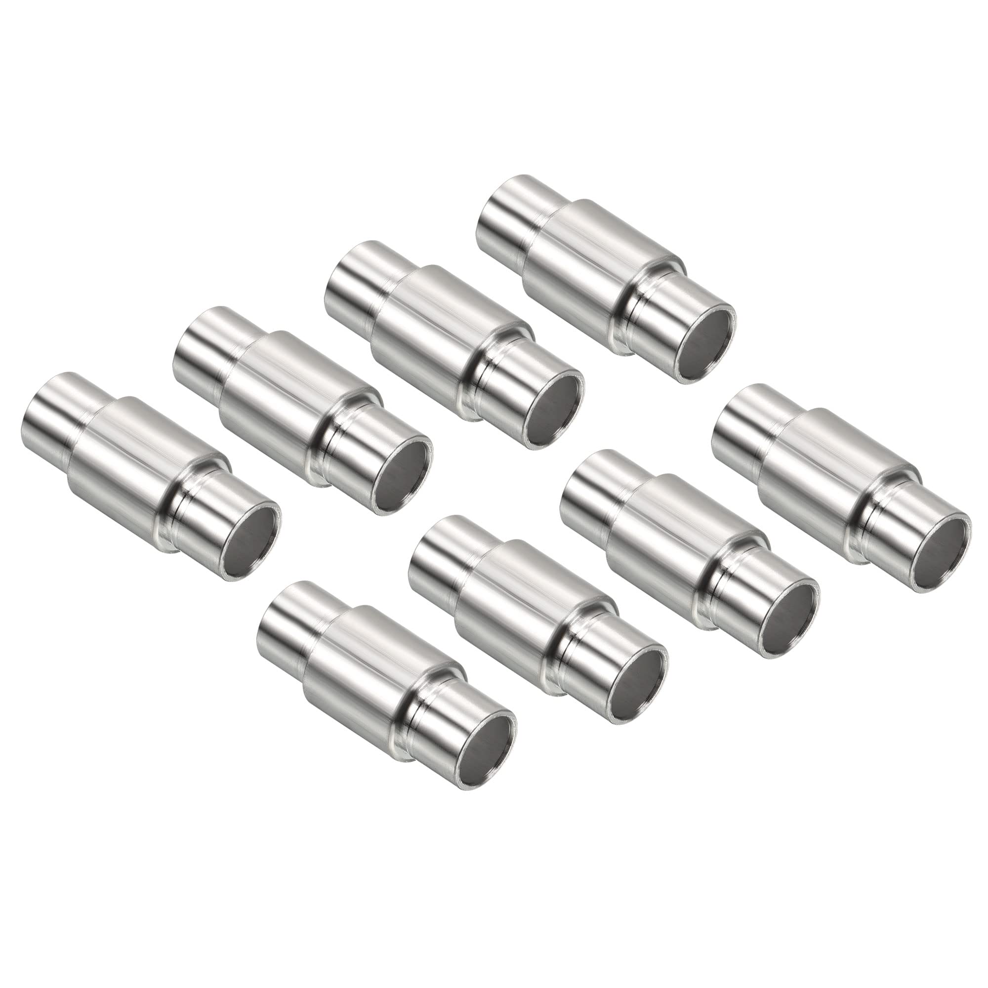 PATIKIL Inline Axle Spacer, 8 Pack Skates Bearing Speed Spacer Aluminum for 8mm Axle Roller, Silver