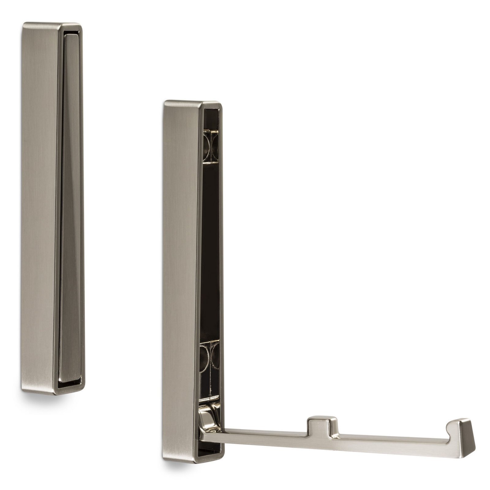 Surface-Mounted Foldable Hook BARI 120 x 16 x 15 mm Stainless Steel Finish with Unique, Convex Design of the Front