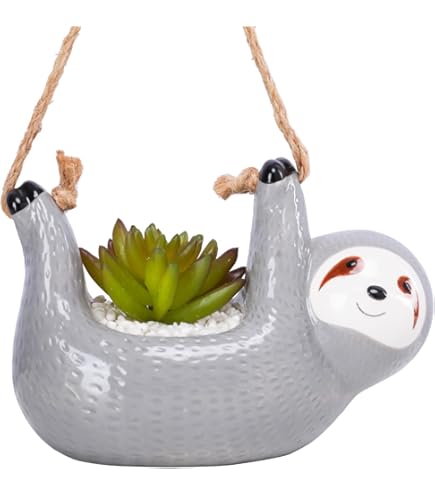 Nature's Mark Artificial Succulent In Dog Planter - 4.3" White Ceramic Dog Shape With Fake Plants