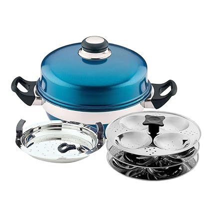 Pigeon Stainless Steel Multi Kadai, Blue