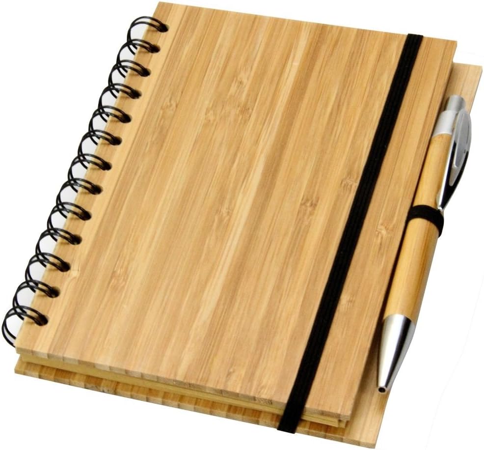 Wooden Bamboo Spiral Notebook (Diaries & Organisers)