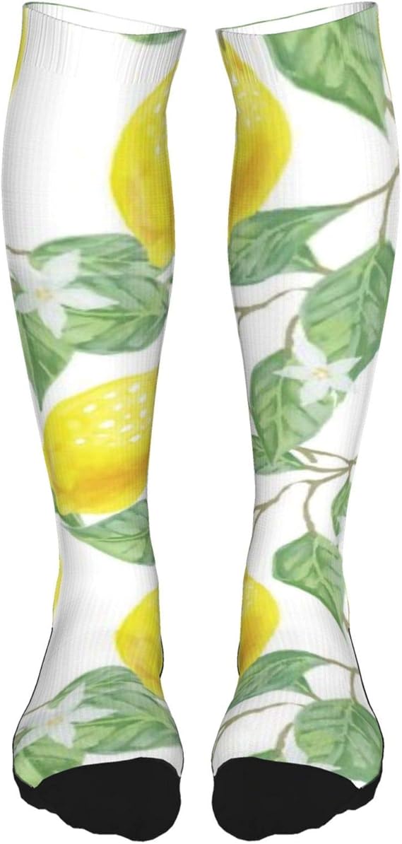Amazon Co Jp メンズレディースウォームソックス レモンブライトシックファンキー60cmニットニーハイソックスランニング スポーツ アウトドア ホーム 服 ファッション小物