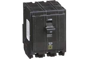 Square D Plug in Circuit Breaker, QO, Number of Poles 3, 50 Amps, 240VAC, Standard