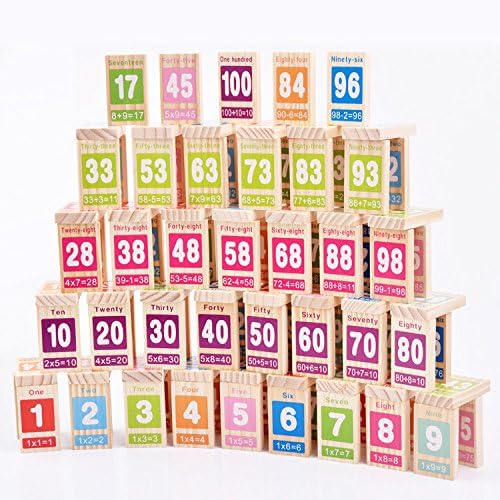 Blocks Domino Digital Geometric Shape 100pcs Learning Educational Toys Baby Early Birthday Gift